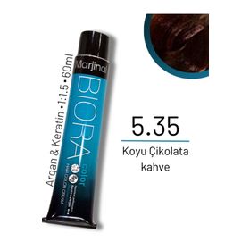 Marjinal Biora 5.35 Koyu Çikolata Kahve 60 ml Tüp Saç Boyası