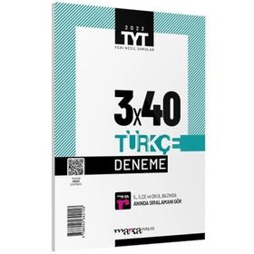 Marka 2022 YKS TYT Türkçe 3x40 Deneme Marka Yayınları