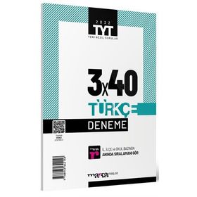 Marka 2022 YKS TYT Türkçe 3x40 Deneme Marka Yayınları