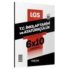 Marka Yayınları - 2023 8. Sınıf LGS 1.Dönem Konuları T.C. İnkılap Tarihi ve Atatürkçülük 6 Deneme