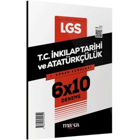 Marka Yayınları - 2023 8. Sınıf LGS 1.Dönem Konuları T.C. İnkılap Tarihi ve Atatürkçülük 6 Deneme