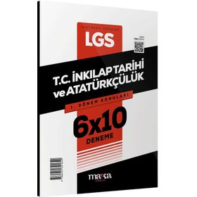 Marka Yayınları - 2023 8. Sınıf LGS 1.Dönem Konuları T.C. İnkılap Tarihi ve Atatürkçülük 6 Deneme