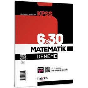 Marka Yayınları 2023 KPSS Matematik 6x30 Deneme Tamamı Video Çözümlü