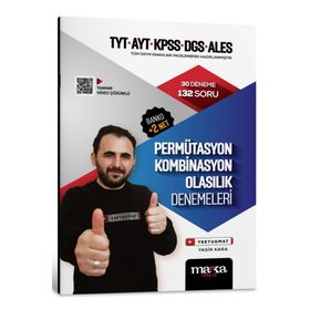 Marka Yayınları 2024 TYT AYT KPSS DGS ALES Permütasyon Kombinasyon Olasılık Denemeleri