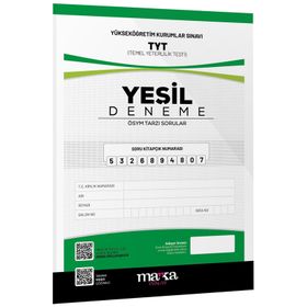 Marka Yayınları 2024 TYT Yeni Nesil Yeşil Tamamı Video Çözümlü Deneme