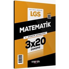 Marka Yayınları 8. Sınıf LGS Matematik 1. Dönem Konuları 3x20 Deneme