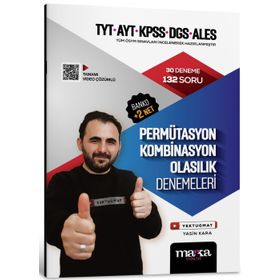 Marka Yayınları - TYT AYT KPSS DGS ALES Permütasyon Kombinasyon Olasılık 30 Deneme