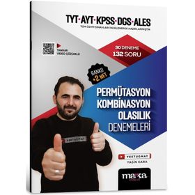 Marka Yayınları - TYT AYT KPSS DGS ALES Permütasyon Kombinasyon Olasılık 30 Deneme