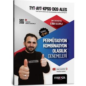 Marka Yayınları - TYT AYT KPSS DGS ALES Permütasyon Kombinasyon Olasılık 30 Deneme