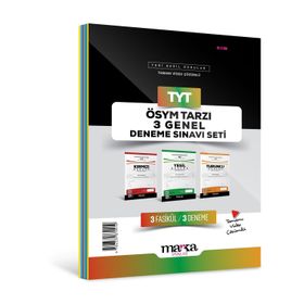Marka Yayınları TYT ÖSYM Tarzı Tamamı Video Çözümlü 3 Deneme Sınavı Seti
