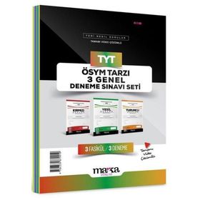 Marka Yayınları TYT ÖSYM Tarzı Tamamı Video Çözümlü 3 Deneme Sınavı Seti