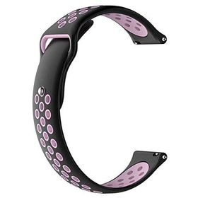 Markacase Galaxy Watch Siyah Pembe 42 mm Delikli Spor Silikon Kordon