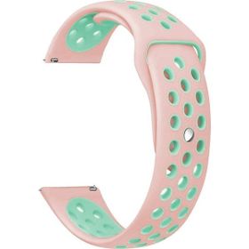 Markacase Samsung Gear S3 Frontier-Classic Pembe Yeşil Spor Silikon Kordon