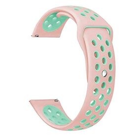 Markacase Samsung Gear S3 Frontier-Classic Pembe Yeşil Spor Silikon Kordon