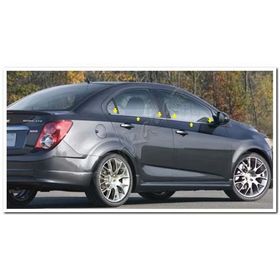 Markadan Chevrolet Aveo Sedan 2006-2011 4 Parça Paslanmaz Çelik Cam Çıtası