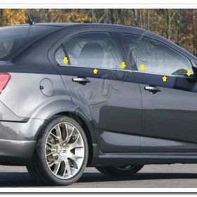 Markadan Chevrolet Aveo Sedan 2006-2011 4 Parça Paslanmaz Çelik Cam Çıtası