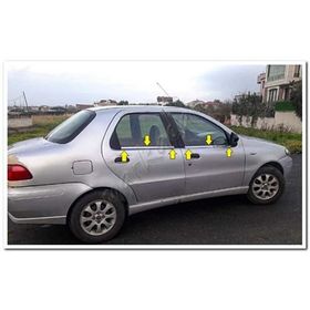 Markadan Fiat Albea 2002-2012 4 Parça Paslanmaz Çelik Cam Çıtası