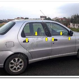 Markadan Fiat Albea 2002-2012 4 Parça Paslanmaz Çelik Cam Çıtası
