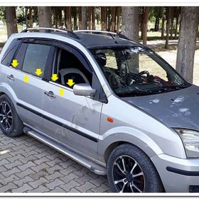 Markadan Ford Fusion 2002-2012 4 Parça Paslanmaz Çelik Cam Çıtası