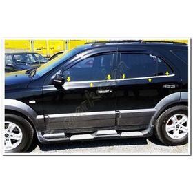 Markadan Kia Sorento 2002-2009 4 Parça Paslanmaz Çelik Cam Çıtası