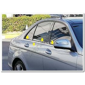 Markadan Mercedes C 2001-2007 4 Parça Paslanmaz Çelik Cam Çıtası