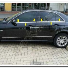 Markadan Mercedes E 2002-2009 4 Parça Paslanmaz Çelik Cam Çıtası