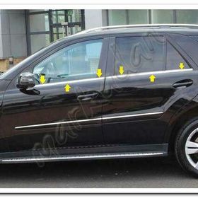 Markadan Mercedes Ml Klasse 2006-2011 4 Parça Paslanmaz Çelik Cam Çıtası