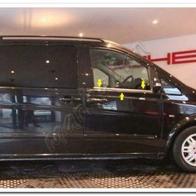 Markadan Mercedes Viano 2004-2014 2 Parça Paslanmaz Çelik Cam Çıtası