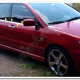 Markadan Mitsubishi Lancer 2004-2007 4 Parça Paslanmaz Çelik Cam Çıtası