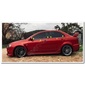 Markadan Mitsubishi Lancer 2008 Sonrası 4 Parça Paslanmaz Çelik Cam Çıtası