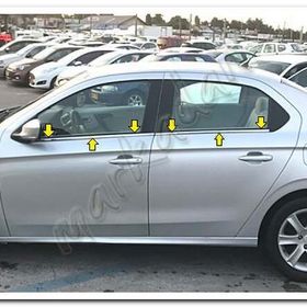 Markadan Peugeot 301 2012 Sonrası 4 Parça Paslanmaz Çelik Cam Çıtası