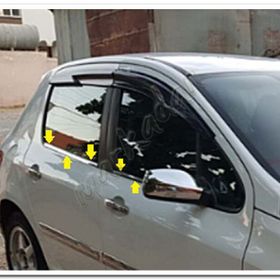 Markadan Peugeot 307 2001-2008 4 Parça Paslanmaz Çelik Cam Çıtası