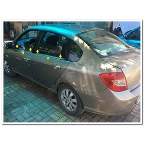 Markadan Renault Clio Symbol 2009-2012 4 Parça Paslanmaz Çelik Cam Çıtası