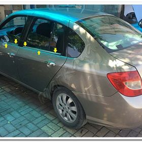 Markadan Renault Clio Symbol 2009-2012 4 Parça Paslanmaz Çelik Cam Çıtası