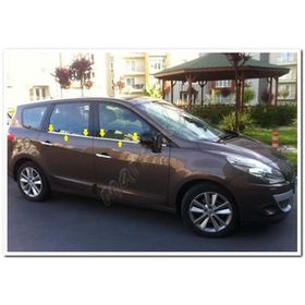 Markadan Renault Scenic 3 2009 Sonrası 4 Parça Paslanmaz Çelik Cam Çıtası