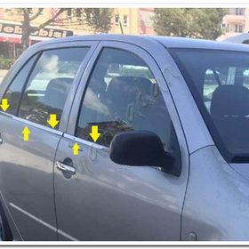 Markadan Skoda Fabia Hb 2000-2007 4 Parça Paslanmaz Çelik Cam Çıtası