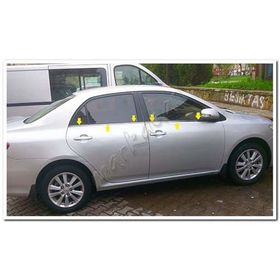 Markadan Toyota Corolla 2007-2012 4 Parça Paslanmaz Çelik Cam Çıtası