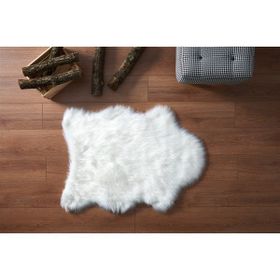 Markaev A Post Ithal Beyaz Peluş 100x150 cm Salon Halı