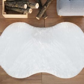 Markaev A Post Ithal Beyaz Peluş 75x150 cm Salon Halı