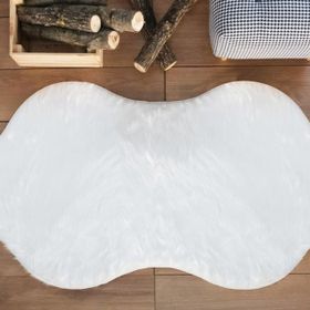 Markaev A Post Ithal Beyaz Peluş 75x150 cm Salon Halı