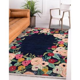 MarkaEv Siyah Gül Klasik 80x300 cm Kilim