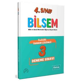 Markaj Yayınları - 4. Sınıf Bilsem Çözümlü 3 Fasikül Deneme Sınavı