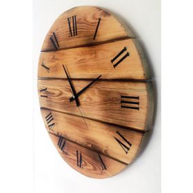 Markakanvas Ahşap Yakma 60x60 cm Duvar Saati