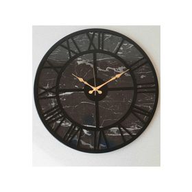 Markakanvas MKS986MTL Mermer Desenli Metal Duvar Saati