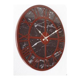 Markakanvas MKS986MTL Mermer Desenli Metal Duvar Saati