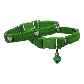 Markapet Kadife Kalpli 20-32 cm Yeşil Kedi Boyun Tasması