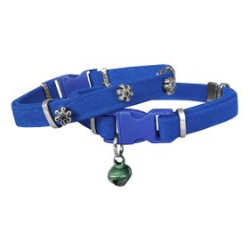 Markapet Kar Taneli 20-32 cm Mavi Kadife Kedi Boyun Tasması