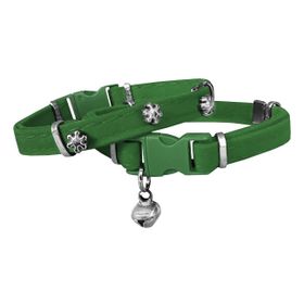 Markapet Kar Taneli 20-32 cm Yeşil Kadife Kedi Boyun Tasması