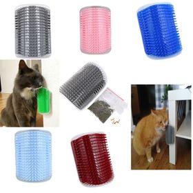Markapet Self Groomer Mavi Kedi Otlu Kedi Duvara ve Masaya Monte Kedi Fırçası