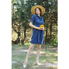 Markapia Banny Jeans Kemer Detaylı Jean Kadın Elbise